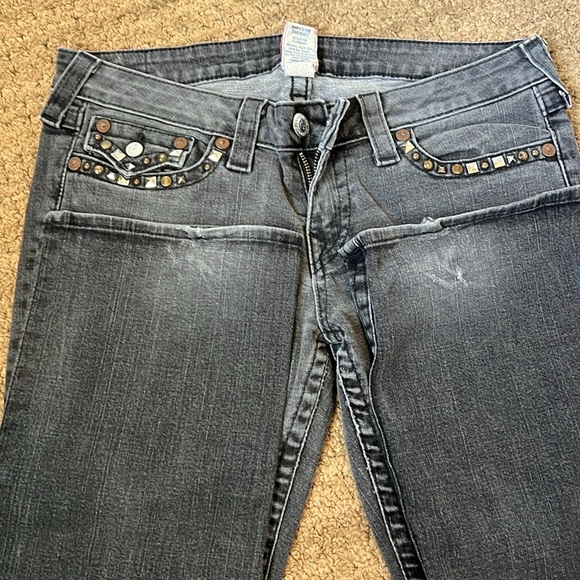 Grey washed True Religion boot cut jeans - Picture 6 of 6